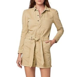 Joe’s Jeans Alexa Romper Long Sleeve with Shorts in Khaki